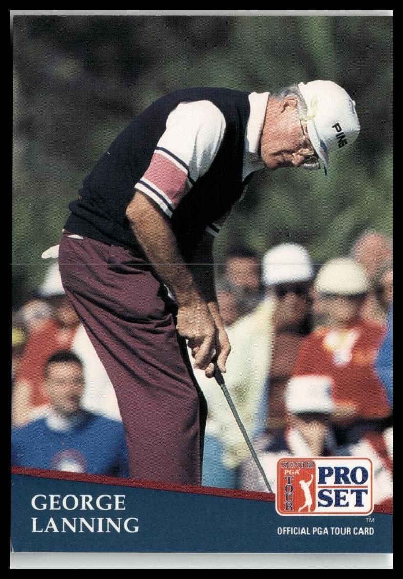 Golf Singles 1991 Pro Set PGA Tour #228 George Lanning