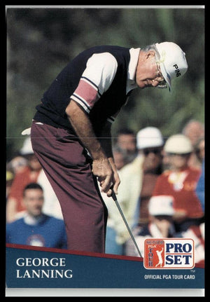Golf Singles 1991 Pro Set PGA Tour #228 George Lanning