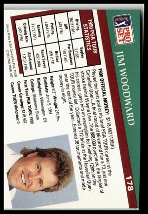 Golf Singles 1991 Pro Set PGA Tour #178 Jim Woodward