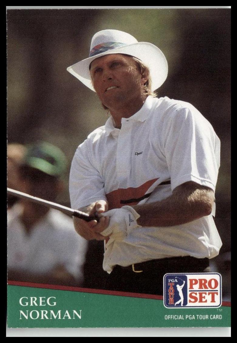 Golf Singles 1991 Pro Set PGA Tour #133 Greg Norman