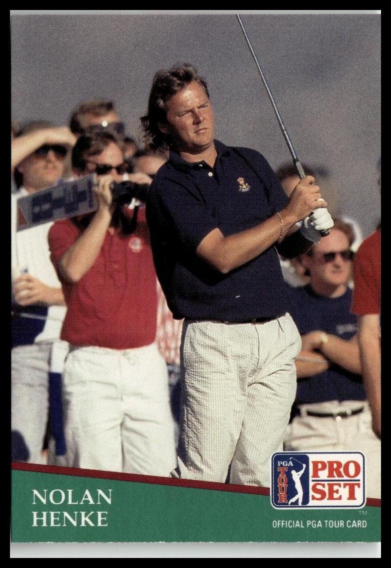 Golf Singles 1991 Pro Set PGA Tour #62 Nolan Henke