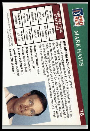 Golf Singles 1991 Pro Set PGA Tour [76 Mark Hayes