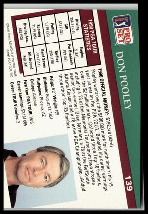 Golf Singles 1991 Pro Set PGA Tour [139 Don Pooley