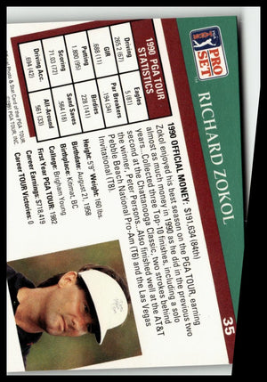 Golf Singles 1991 Pro Set PGA Tour [35 Richard Zokol