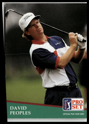 Golf Singles 1991 Pro Set PGA Tour #37 David Peoples
