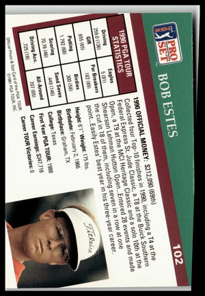 Golf Singles 1991 Pro Set PGA Tour [102 Bob Estes