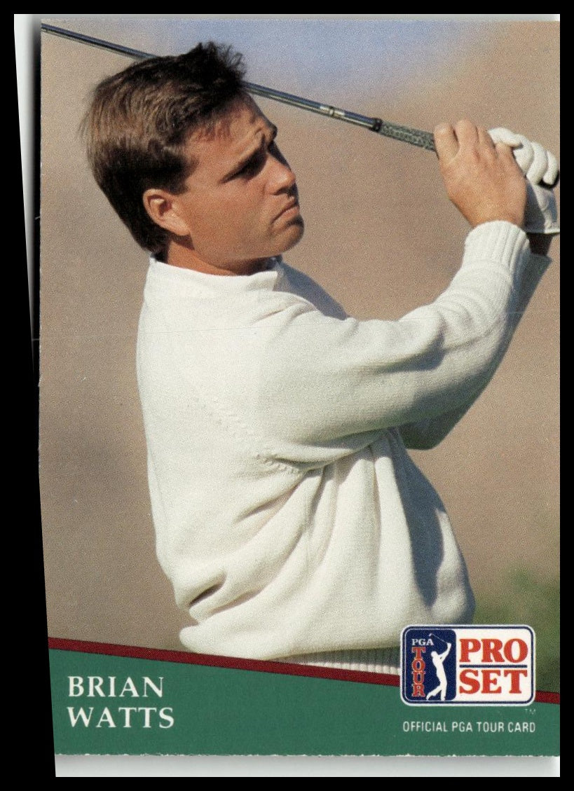 Golf Singles 1991 Pro Set PGA Tour #135 Brian Watts