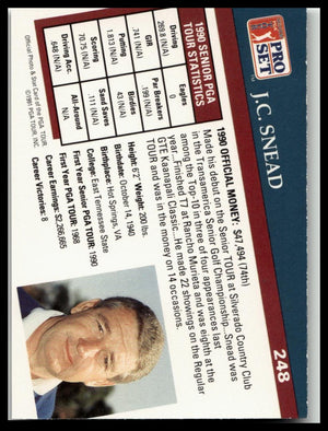 Golf Singles 1991 Pro Set PGA Tour [248 J.C. Snead