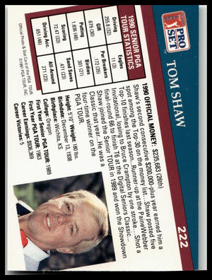 Golf Singles 1991 Pro Set PGA Tour [222 Tom Shaw
