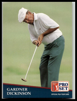 Golf Singles 1991 Pro Set PGA Tour #196 Gardner Dickinson