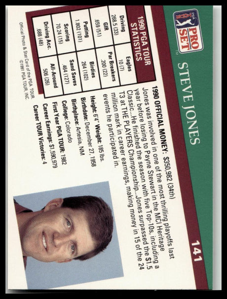 Golf Singles 1991 Pro Set PGA Tour [141 Steve Jones