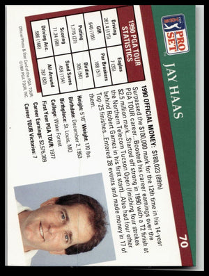 Golf Singles 1991 Pro Set PGA Tour #70 Jay Haas