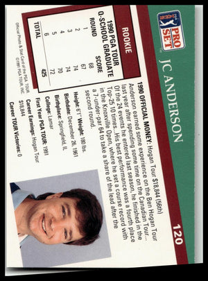 Golf Singles 1991 Pro Set PGA Tour #120 JC Anderson