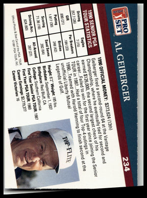 Golf Singles 1991 Pro Set PGA Tour #234 Al Geiberger
