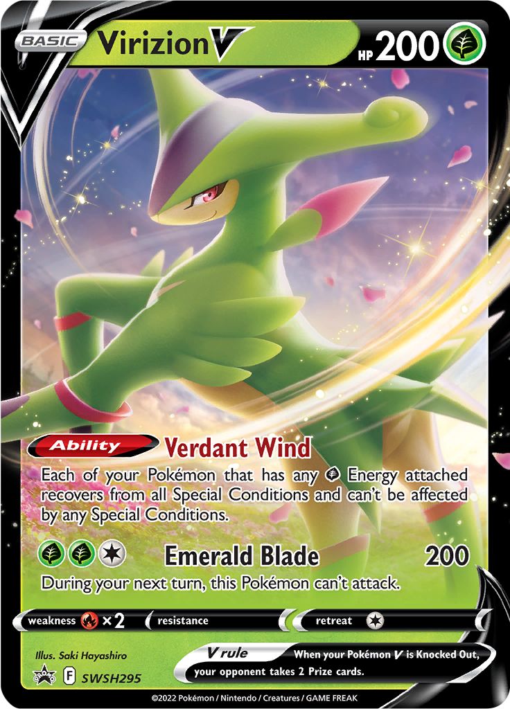Pokemon TCG: Sword & Shield Promo SWSH295 Virizion V