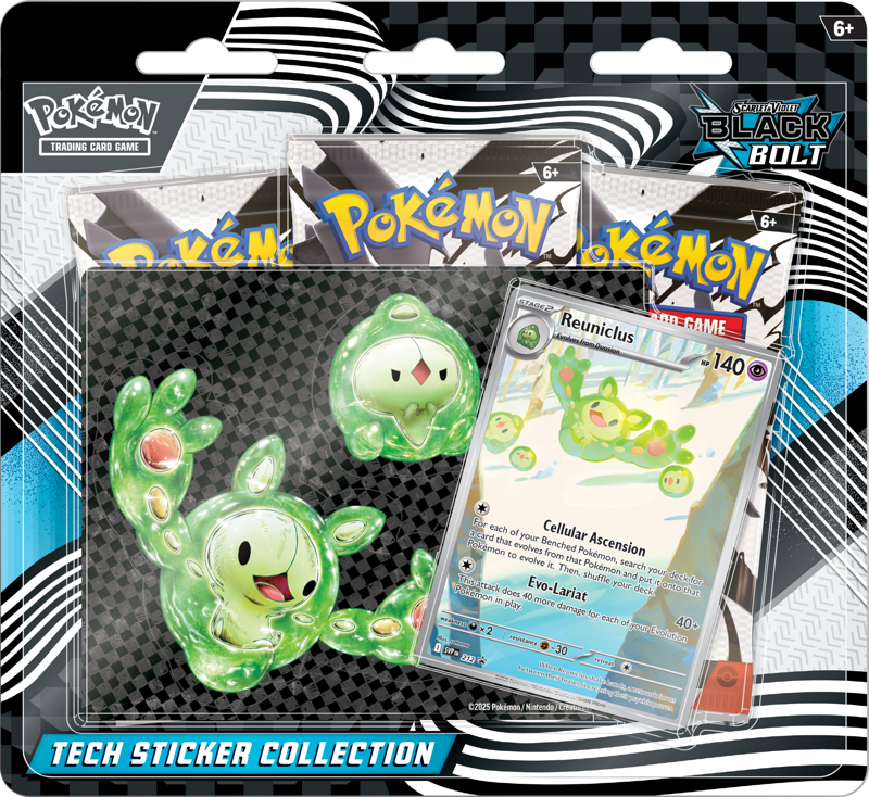 Pokemon TCG: Scarlet & Violet 10.5 - Black Bolt - Tech Sticker Collection Reuniclus