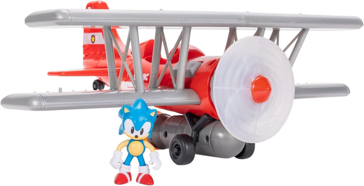 Sonic The Hedgehog Tornado Biplane Playset with 2.5" Sonic Action Figure