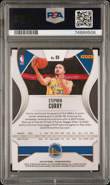 NBA Graded Card 2019 Panini Prizm #98 Stephen Curry PSA 10