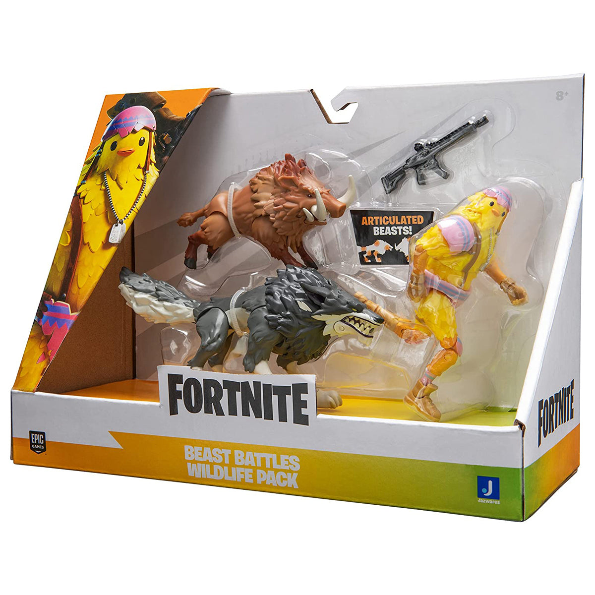 Fortnite Beast Battles: Wildlife Pack - Wolf and Boar Action Figure Playset