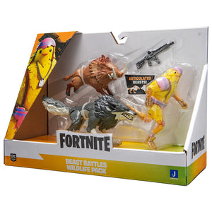Fortnite Beast Battles: Wildlife Pack - Wolf and Boar Action Figure Playset
