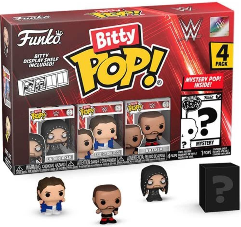Bitty Pop! WWE: The Undertaker 4-pack Mini Vinyl Figure with Mystery