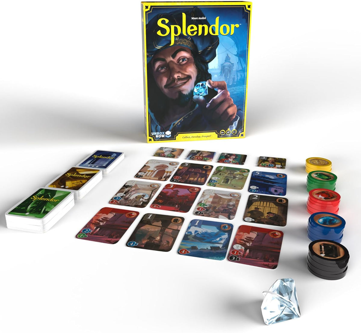 Splendor Trading Posts Splendor 2024 Edition Board Game UK - Gem Trading Game | TGC