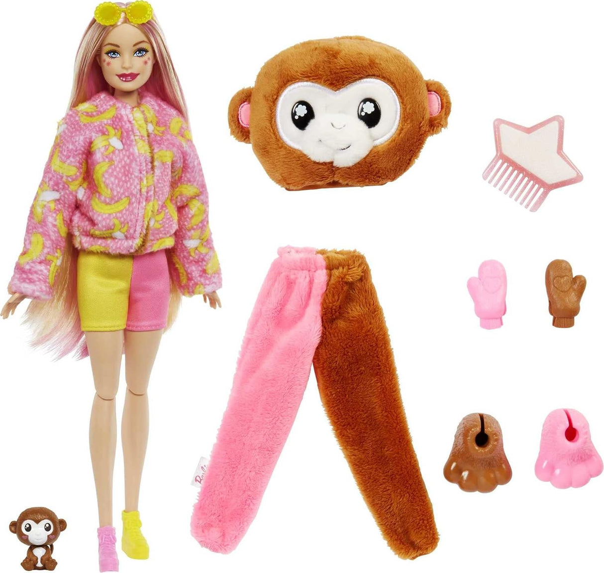 Barbie Cutie Reveal: Monkey Plush Doll & Costume Set