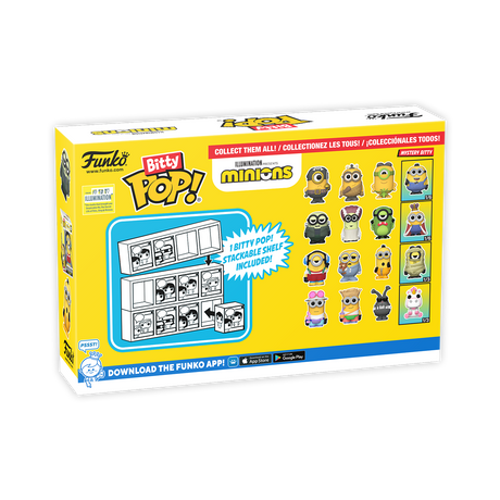 Bitty Pop! Minions: Tourist Jerry 4-Pack Mini Vinyl Figure with Mystery