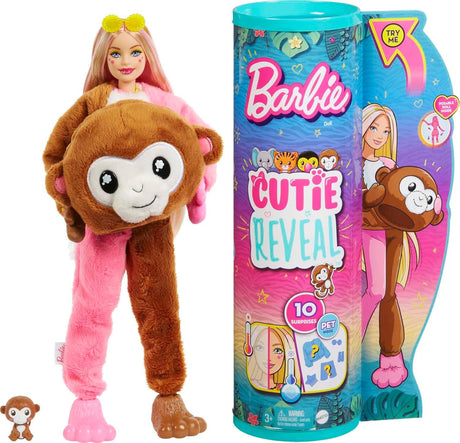 Barbie Cutie Reveal: Monkey Plush Doll & Costume Set