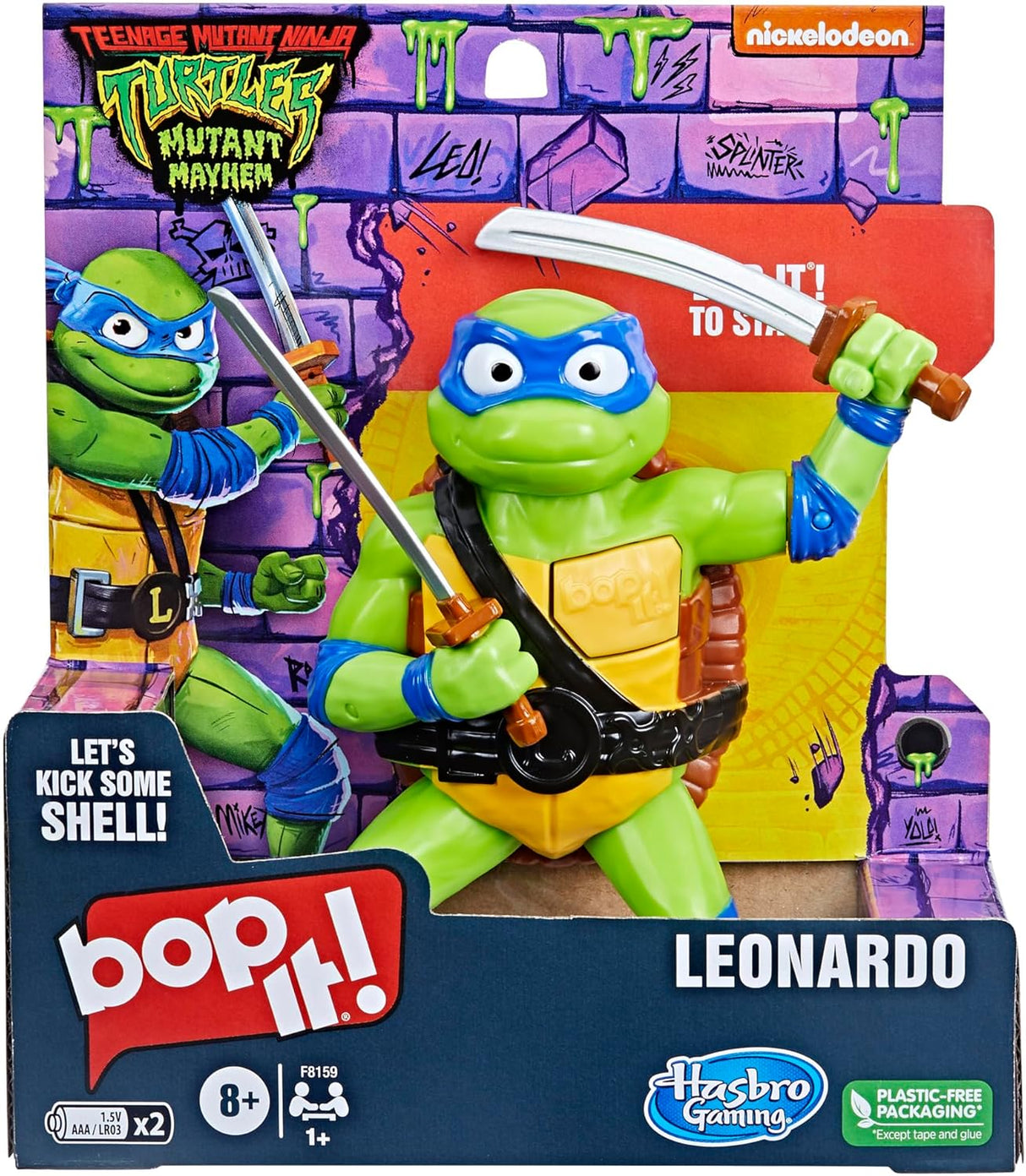 Hasbro Bop it! TMNT Mutant Mayhem Leonardo Edition