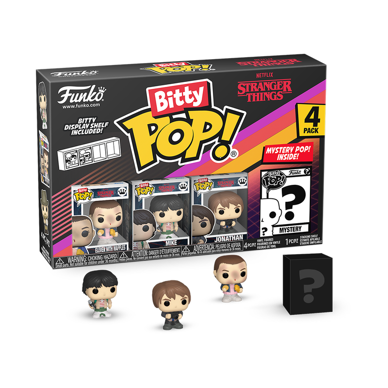 Funko Bitty POP! 4-Pack: Stranger Things - Eleven with Waffles, Mike, Jonathan, Mystery Pop! Vinyl F