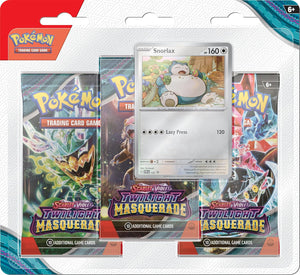 Pokemon TGC: Scarlet & Violet 6 - Twilight Masquerade - 3-Pack Blister - Snorlax