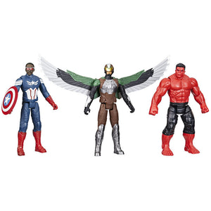 Hasbro Marvel's Captian America Pack of 3 Titan Heroes Playset