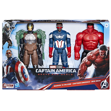 Hasbro Marvel's Captian America Pack of 3 Titan Heroes Playset