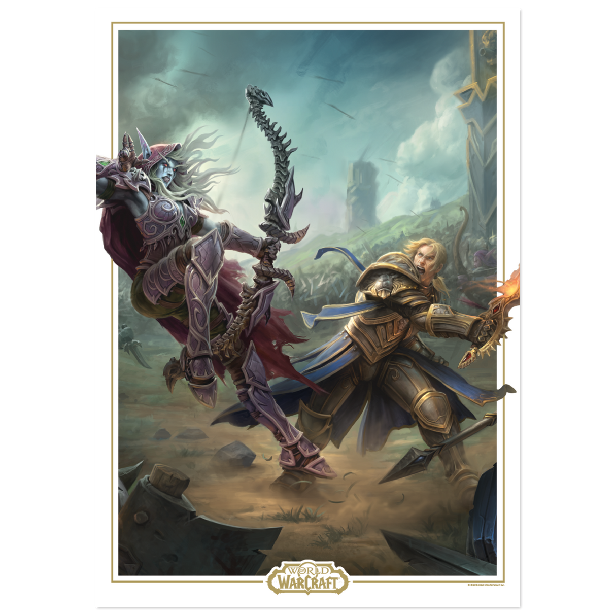 World of Warcraft - Limited Edition Sylvanas vs Anduin Wrynn Art Print