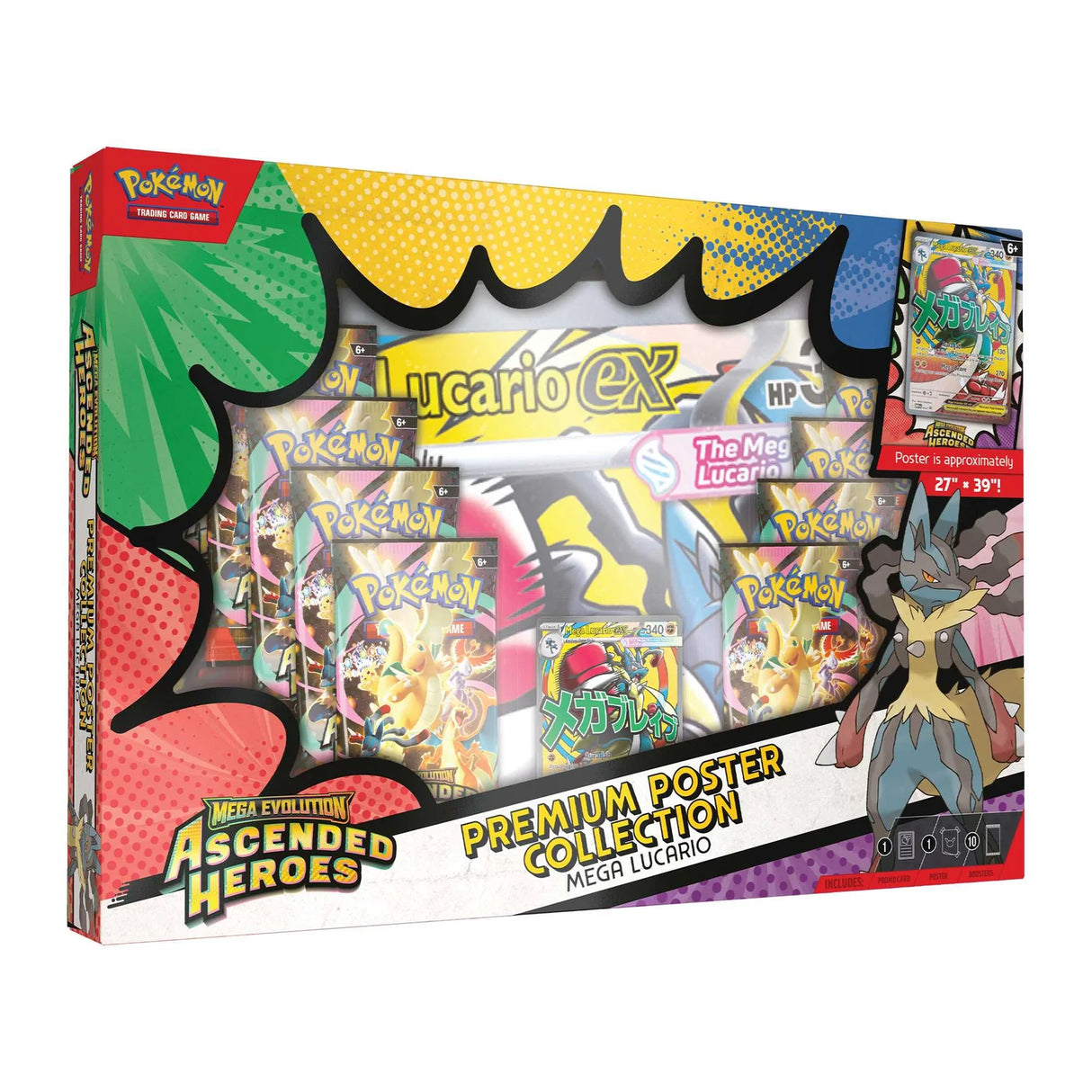 Pokemon TCG: Mega Evolution Ascended Heroes - Premium Poster Collection - Mega Lucario