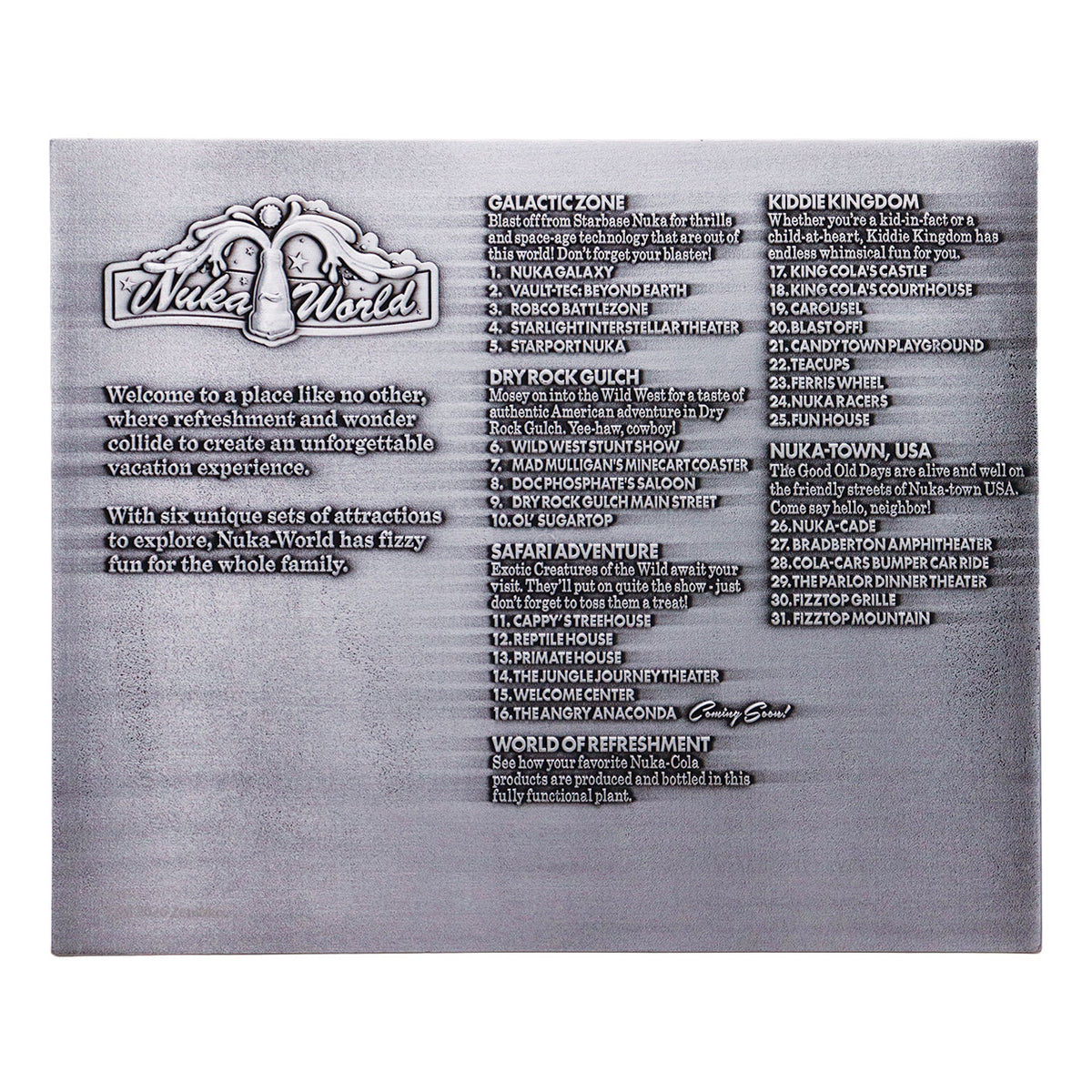 Fallout Limited Edition Nuka-World Metal Map