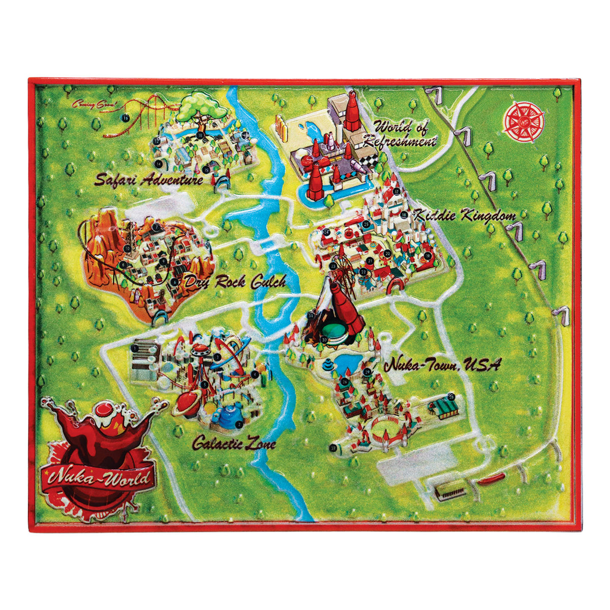 Fallout Limited Edition Nuka-World Metal Map