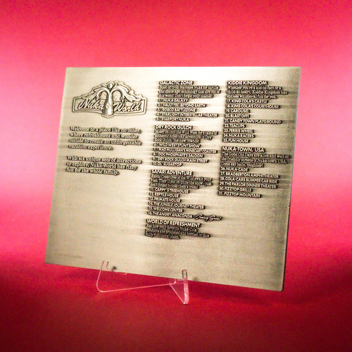 Fallout Limited Edition Nuka-World Metal Map