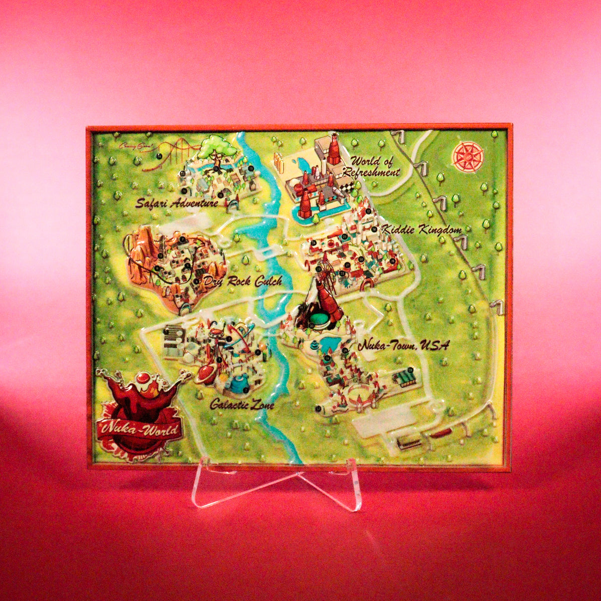 Fallout Limited Edition Nuka-World Metal Map