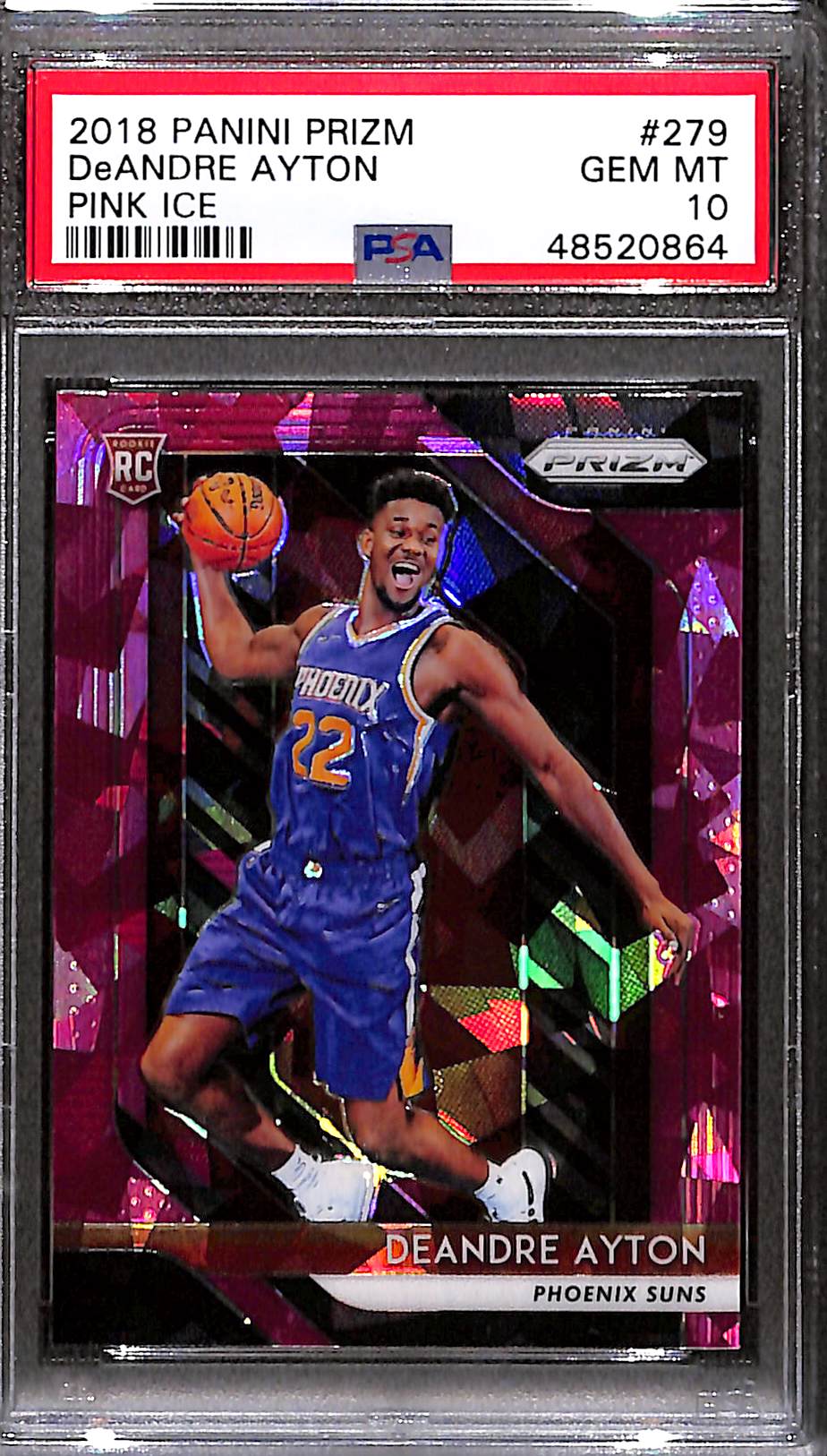 NBA Graded Card 2018 Panini Prizm #279 Deandre Ayton Pink Ice PSA 10