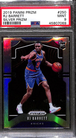 NBA Graded Card 2019 Panini Prizm #250 Rj Barrett Silver Prizm PSA 9