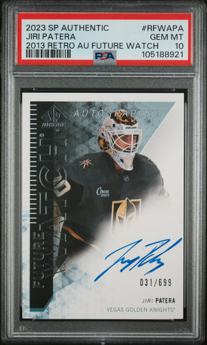 NHL Graded Card 2023 S 2013-14 Retro Autograph Future Watch #RFWAPA Jiri Patera 2013  PSA 10