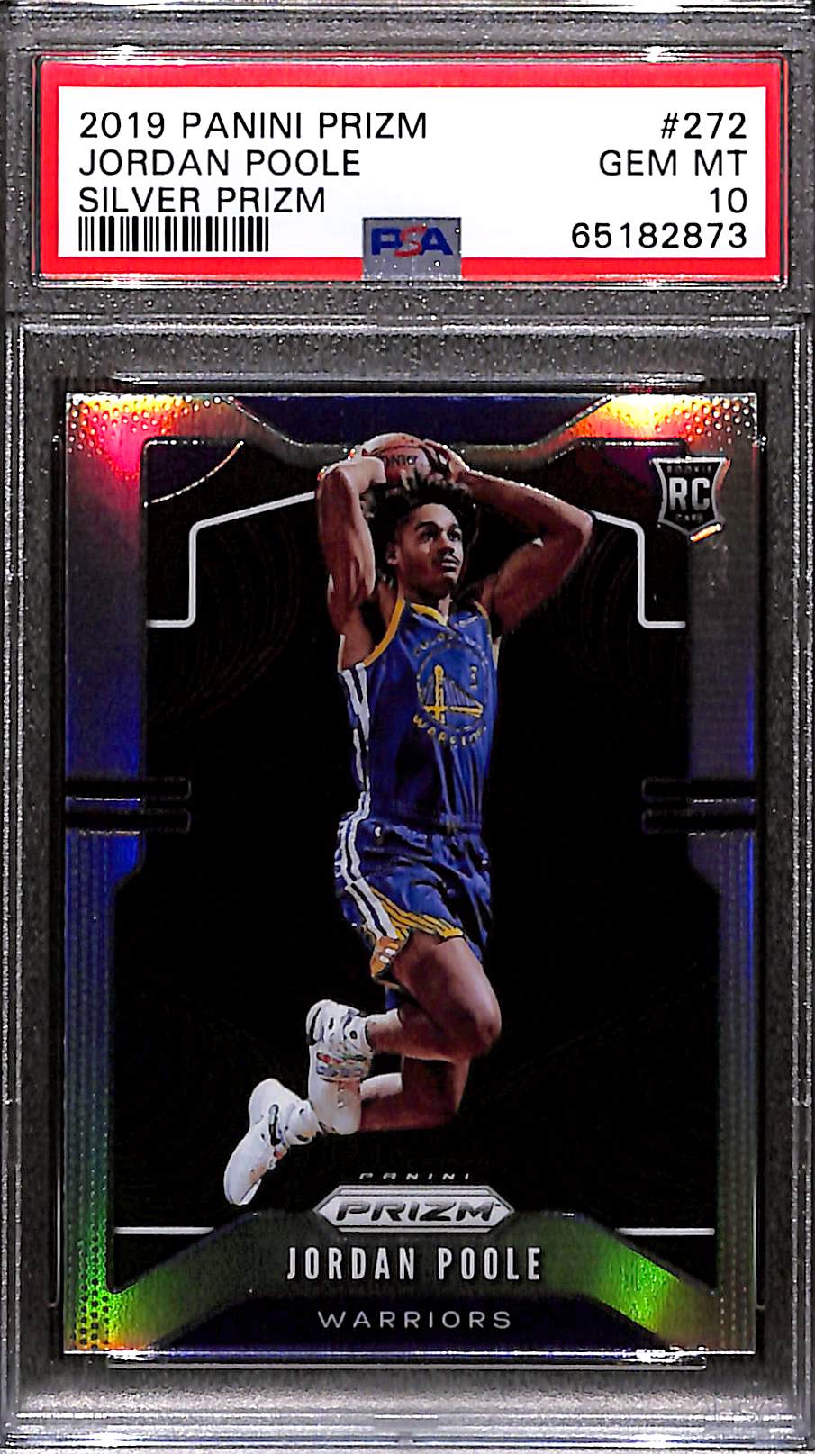 NBA Graded Card 2019 Panini Prizm #272 Jordan Poole Silver Prizm PSA 10