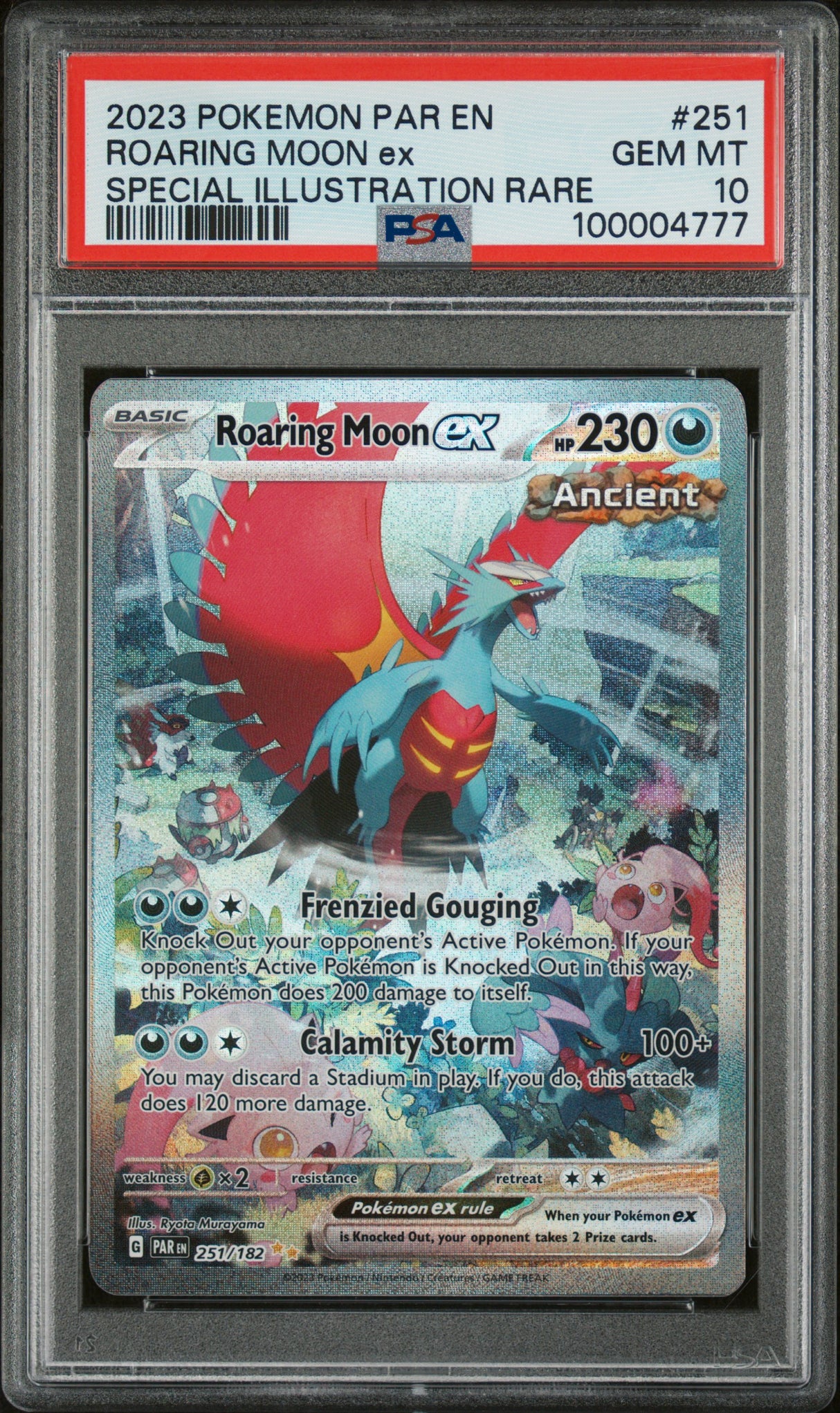 Pokemon TCG: PSA 10 - Paradox Rift - Roaring Moon ex 2023 - 251/182