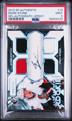 NHL Graded Card 2012 Sp Authentic Spx Autograph Jersey #15 Mark Stone Spx Autograph Jersey PSA 9