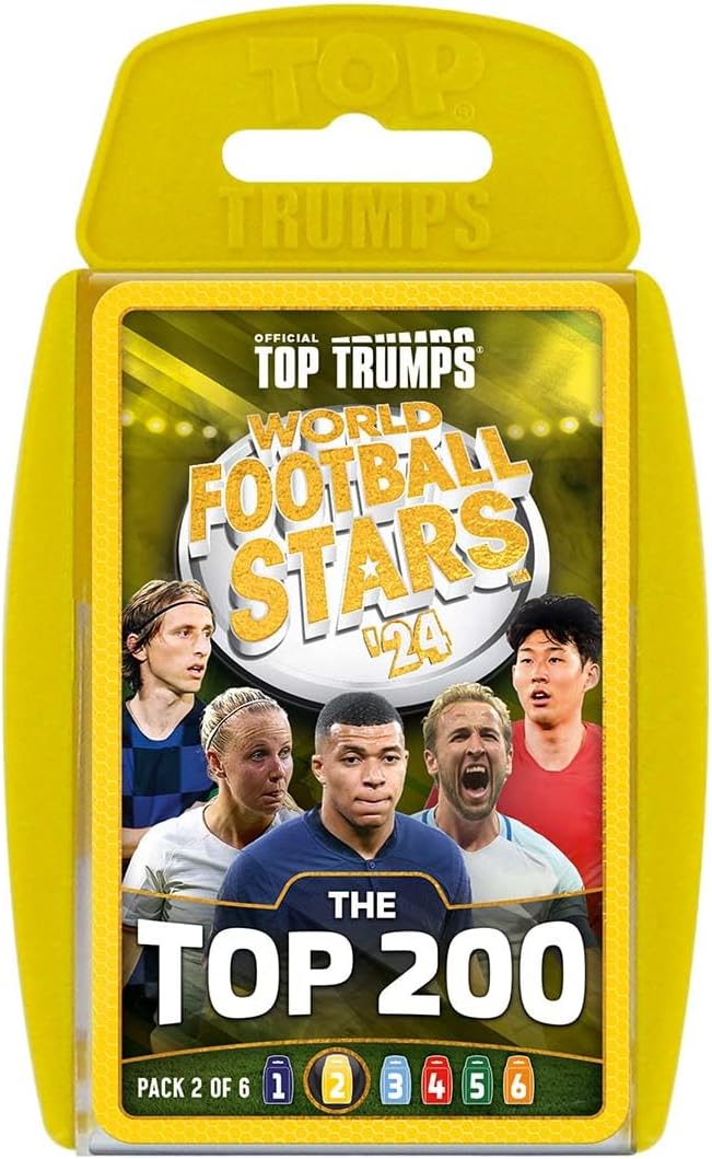 Top Trumps World Football Stars Top 200 - Pack 2 Card Game