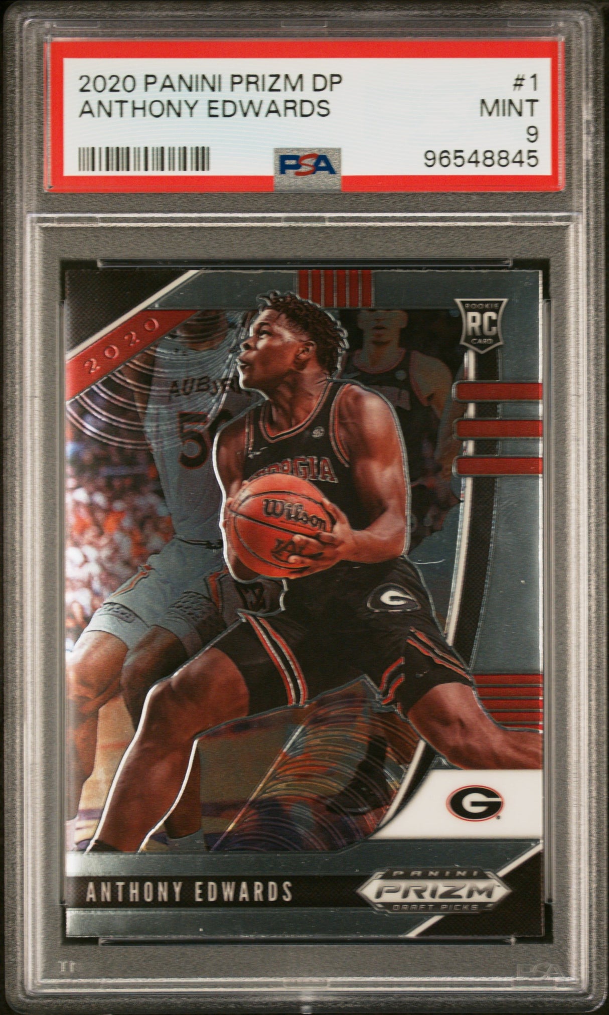 NBA Graded Card 2020 Panini Prizm Draft Picks #1 Anthony Edwards PSA 9