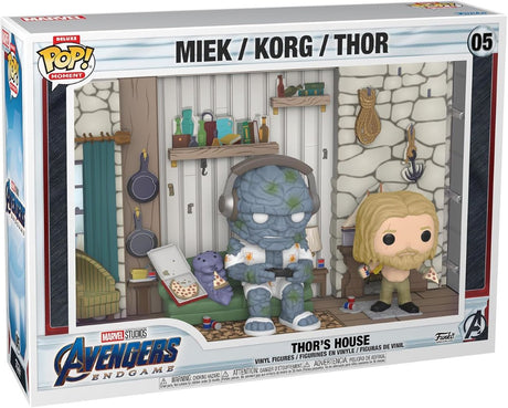 Funko POP! Moment Deluxe: Marvel: Avengers Endgame - Thor’s House (Miek / Korg / Thor)