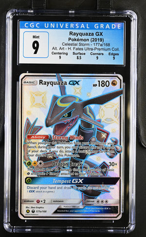 Pokemon TCG: CGC 9 - Celestial Storm - Rayquaza GX - 2019 -  Alternate Art Promos 177a/168